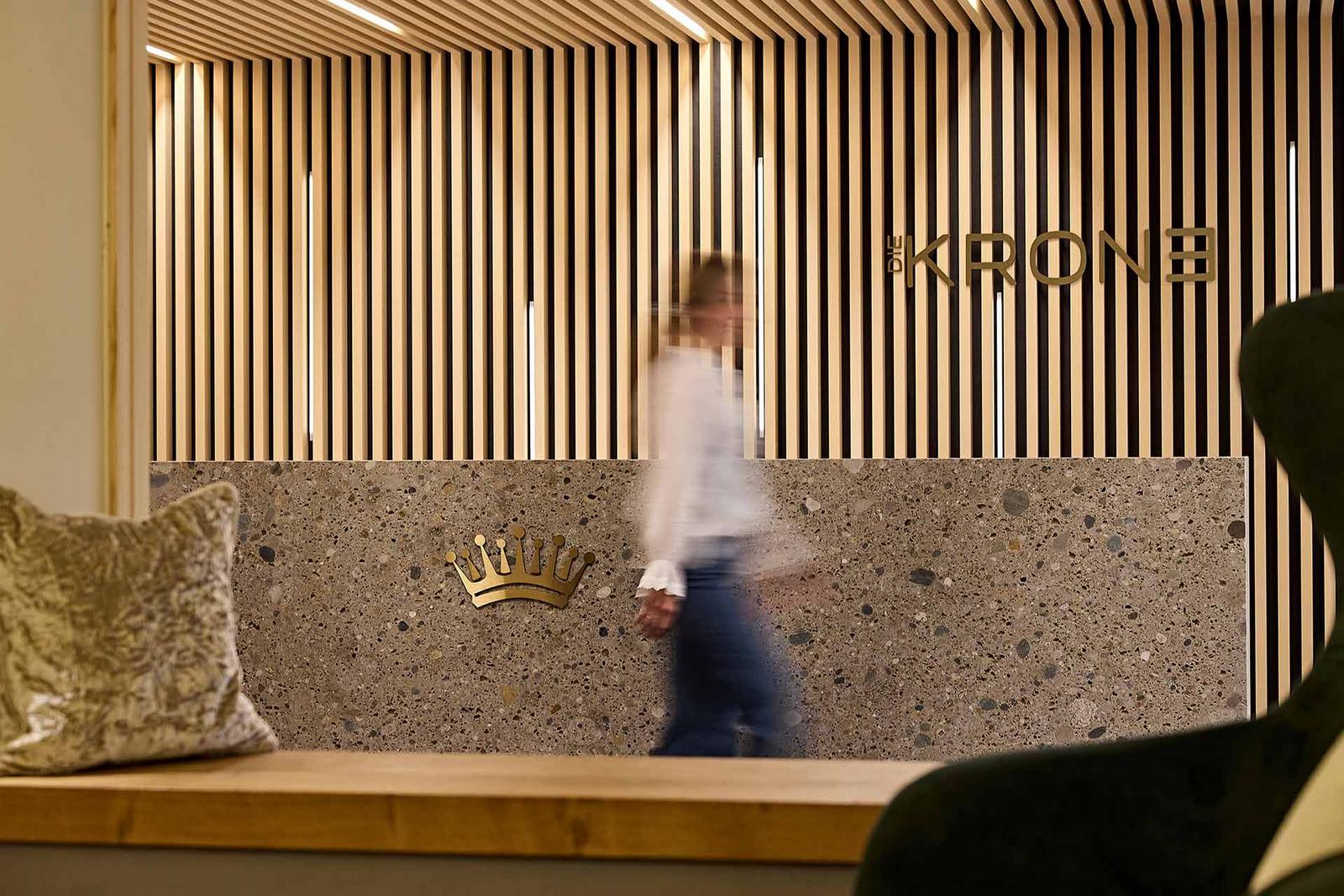 Aufnahme der neu renovierten Rezeption im Hotel Krone